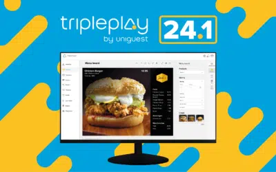 Uniguest introduces turn-key Digital Menu Board builder in latest Tripleplay software release. 